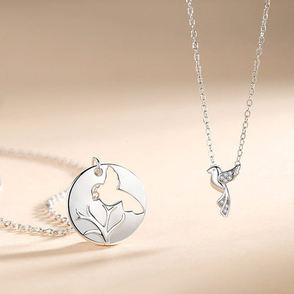 Interlocking Pendants Couple Promise Necklaces Set