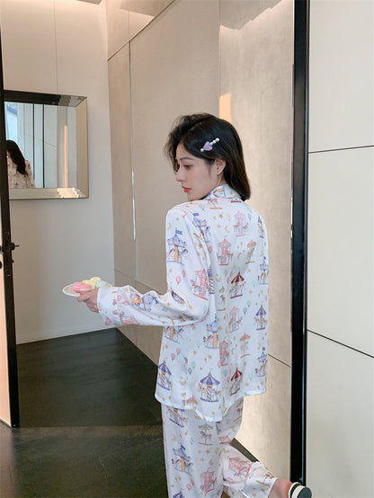 Cute Panda Print Pajama Set for Women - Gullei