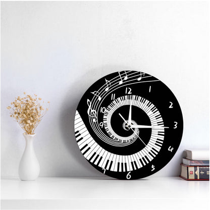 Wall Deco Clock Gift for Pianist