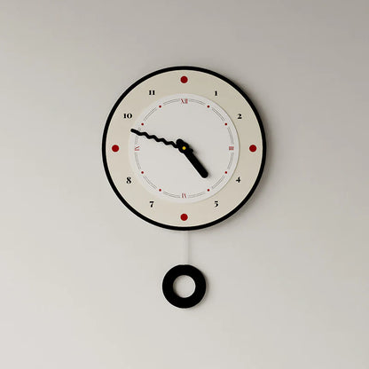 European Style Pendulum Analog Wall Clock — 12" Silent (Acrylic)