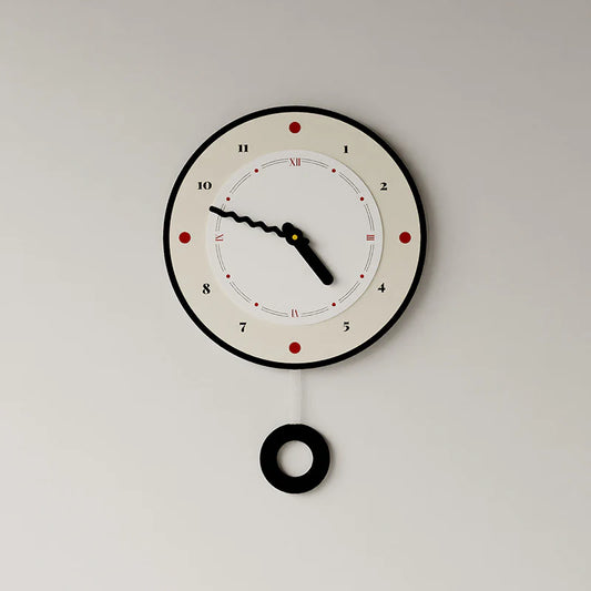 European Style Pendulum Analog Wall Clock — 12" Silent (Acrylic)