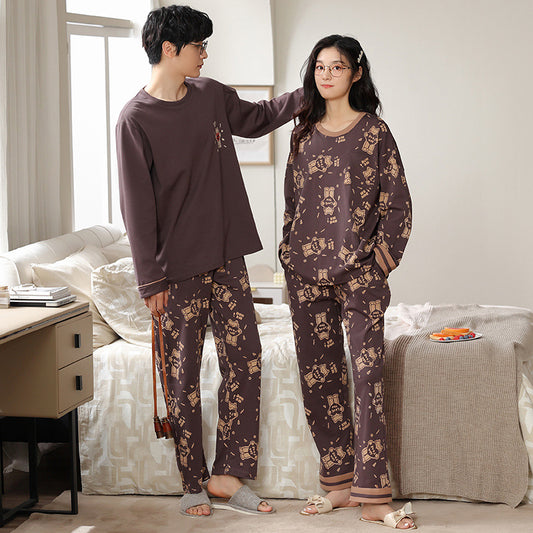 Cute Couple Matching PJs Sleepwear Set for 2