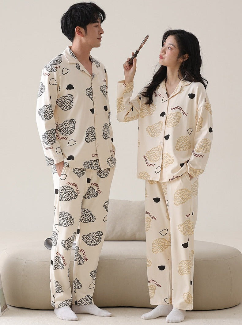 Matching Nightwear Pajamas Set for Couples