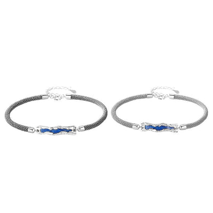 Matching Couple Promise Bracelets Sterling Silver