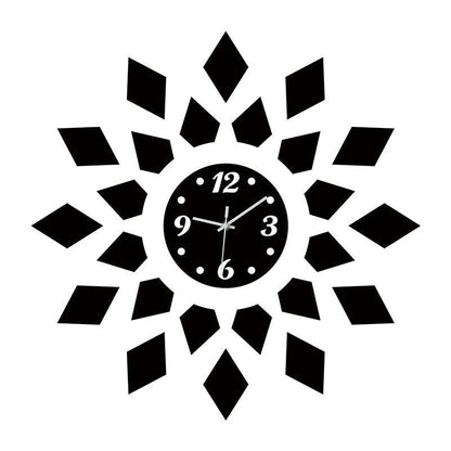 3D Sticker DIY Decorative Silent Wall Clock – Customizable Modern Design