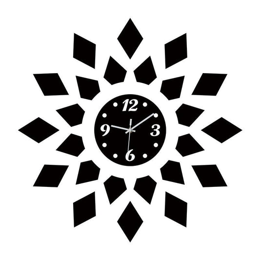 3D Sticker DIY Decorative Silent Wall Clock – Customizable Modern Design