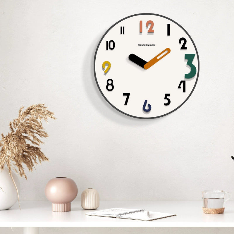 Nordic Simple Numbers Analog Silent Wall Clock