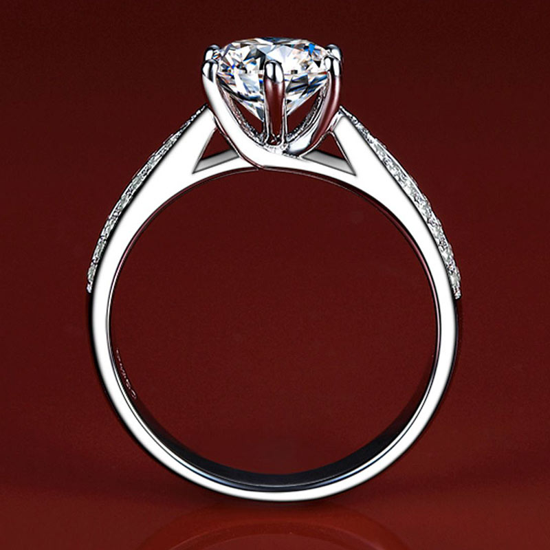 0.6 Carat Solitaire Moissanite Diamond Engagement Ring
