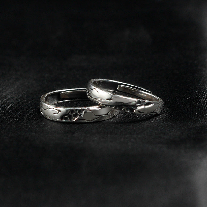 Matching Wedding Bands for Couples Adjustable Size