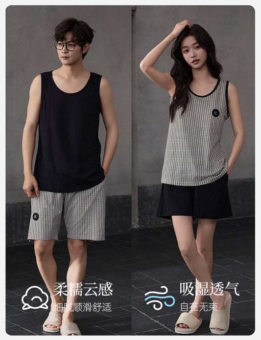 Soft Modal Couple PJs - Sleeveless Summer Set