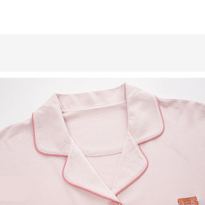 Chic Modal Couple Pajamas - Short Sleeve Premium
