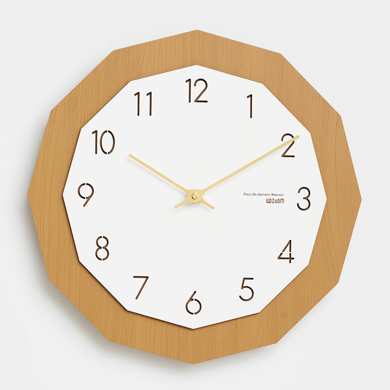 Modern Geometric Analog Silent Wall Clock