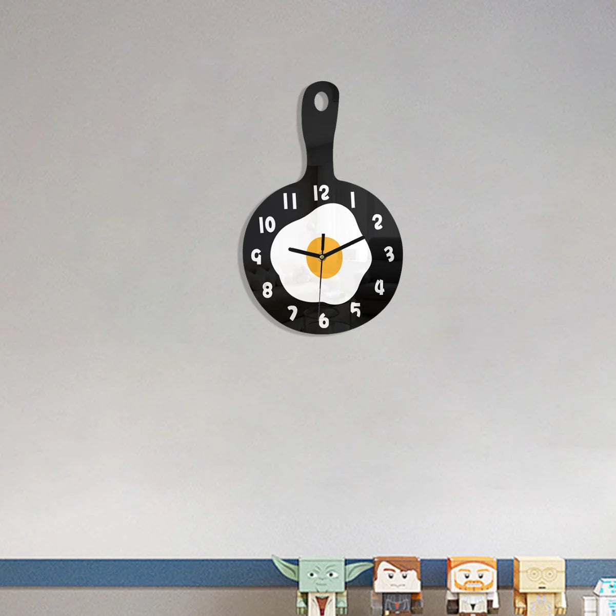 Egg Pan Shaped Kitchen Wall Décor Clock – Fun and Playful Design
