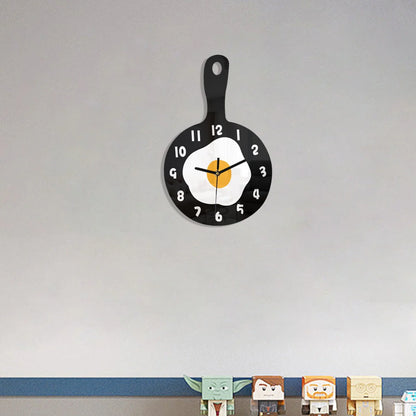 Egg Pan Shaped Kitchen Wall Décor Clock – Fun and Playful Design