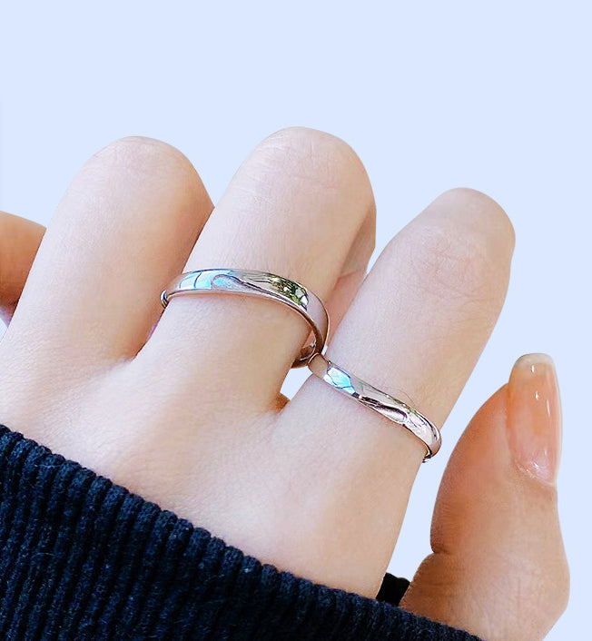 Matching Promise Rings for Couples Sterling Silver