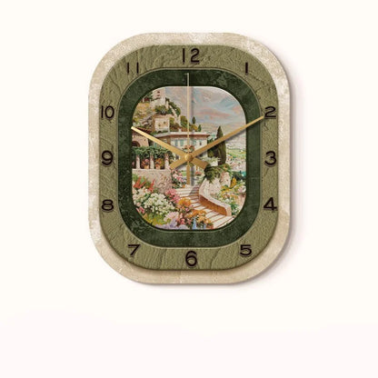Art Deco Floral Silent Wall Clock – Mirror Acrylic