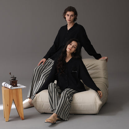 100% Organic Cotton Couple Pajamas - Matching Comfy Set