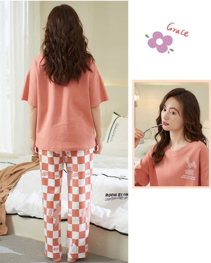 Cute Women Sleepwear Lounge Set