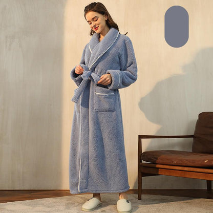 100% Premium Thickened Flannel Long Robe for Couples