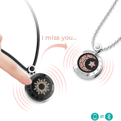 Sun and Moon Bond Touch Distance Relationship Gift Necklaces
