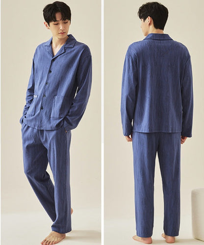 Matching Pure Cotton Pajamas Set for Couples