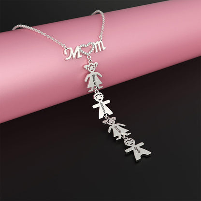 Personalized Family Name Necklace for Mom