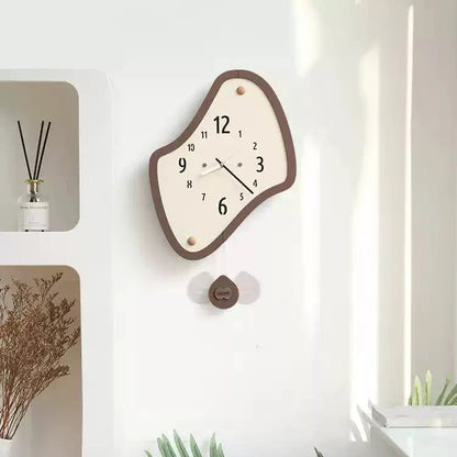 Odd Shaped Modern Silent Wall Clock – Artistic Asymmetrical Design