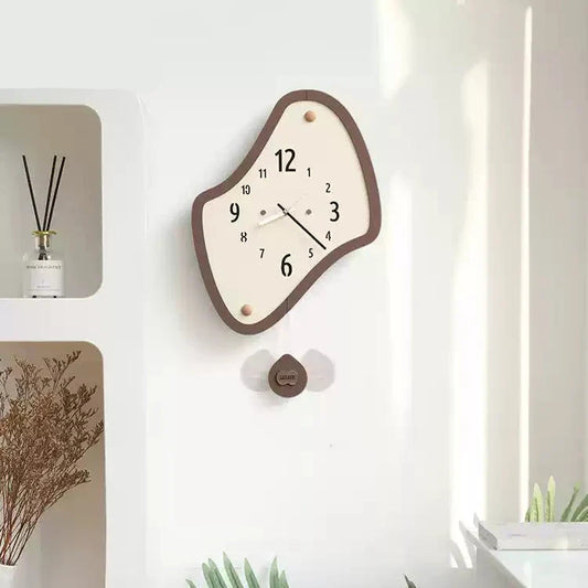Odd Shaped Modern Silent Wall Clock – Artistic Asymmetrical Design