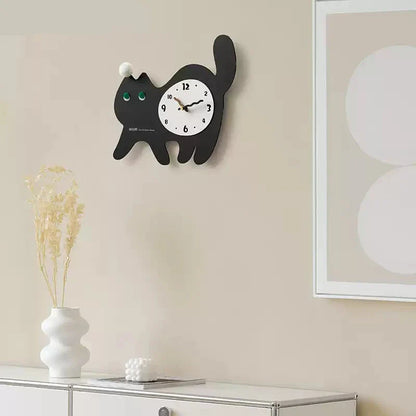 Cute Cat Kids Bedroom Silent Wall Clock – Playful Design & Quiet Movement