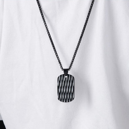 Custom Knife Cut Army Pendant Mens Necklace