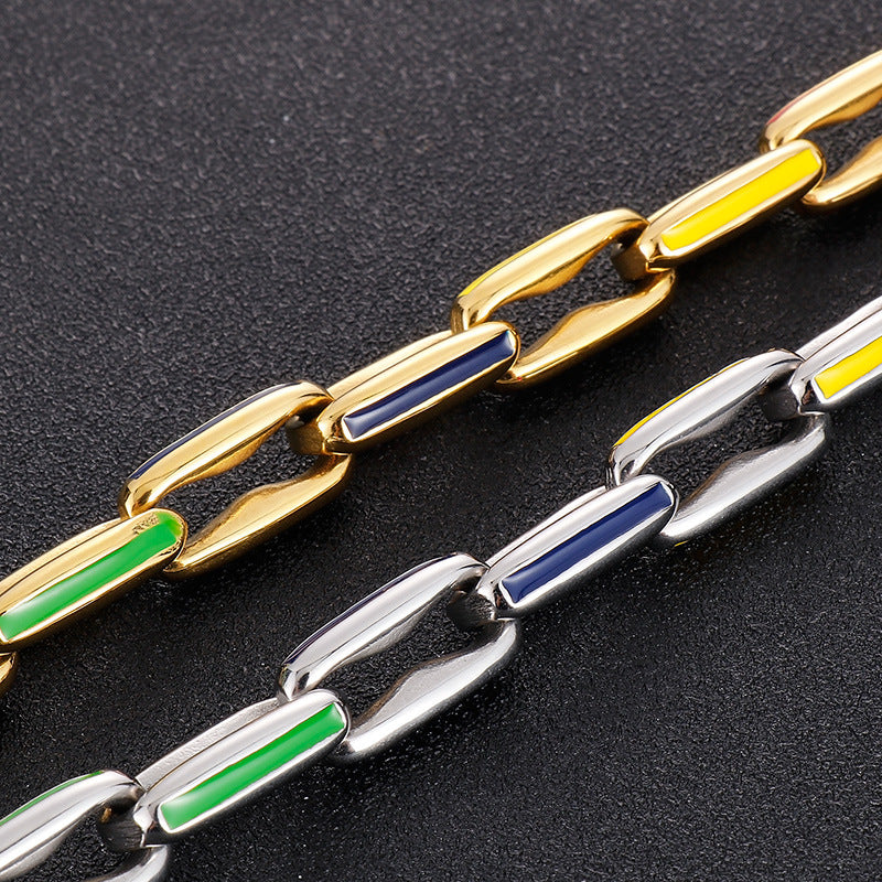 Custom Chunky Link Chain Mens Bracelet 22cm