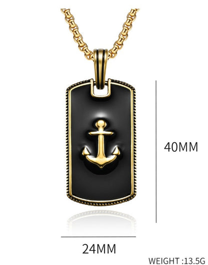 Engraved Military Pendant Army Mens Necklace