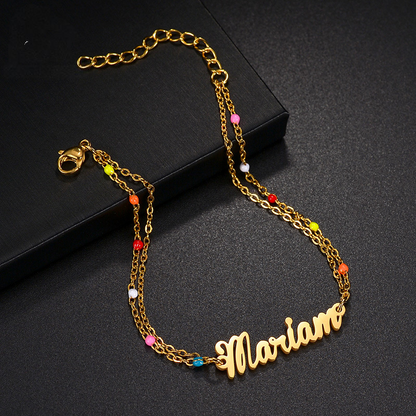 Custom Name Dual Chain Bracelet