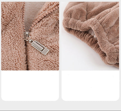 Gullei Bear-Ear Coral Fleece Couple Pajamas – Cozy & Playful Winter Set