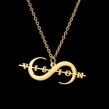 Infinity Sign Personal Name Cross Chain Necklace