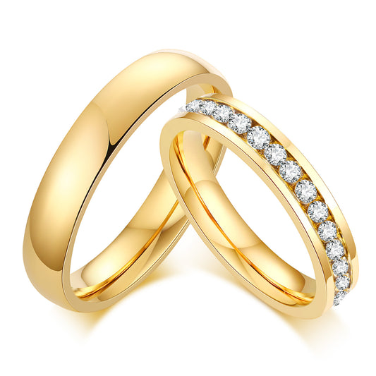 Matching Wedding Bands – Gold Plated, Custom Engraved