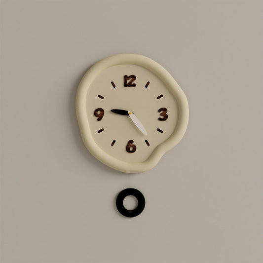 Unique Odd-Shaped Pendulum Wall Clock — 35×35 cm (Acrylic, Silent)