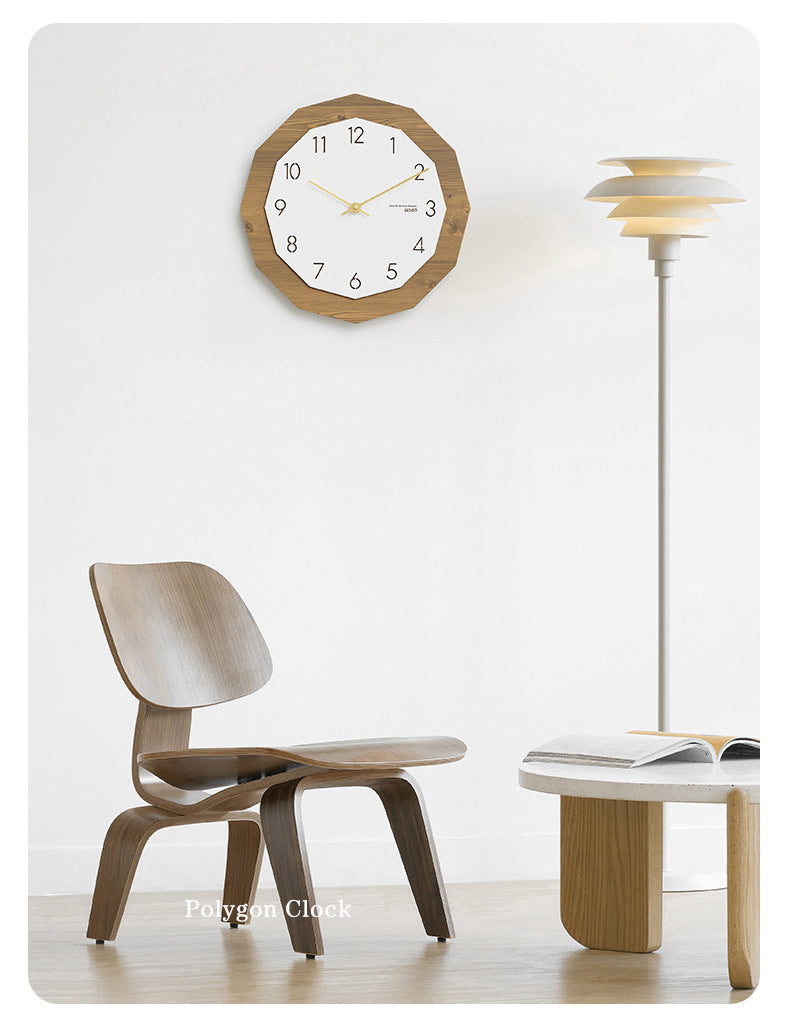 Modern Geometric Analog Silent Wall Clock