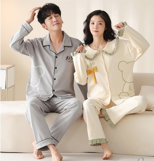 Bear Loungewear Pajamas Set for Couples