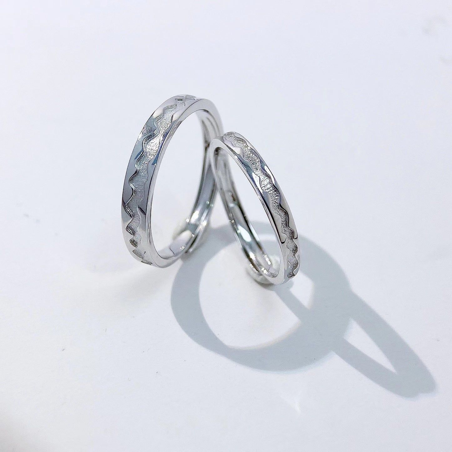 Matching Promise Rings for Couples Sterling Silver