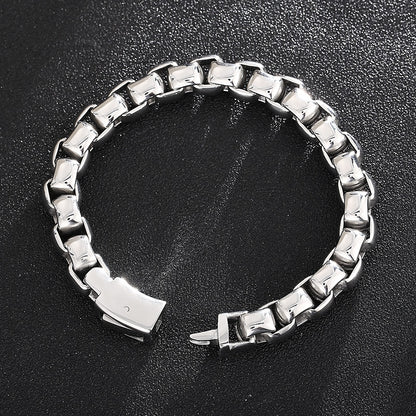 Chunky Box Chain Mens Bracelet 21cm