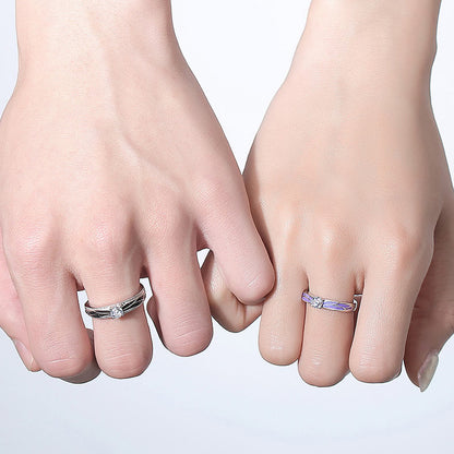 Angel Wings Couple Rings Anniversary Gift (Adjustable Size)