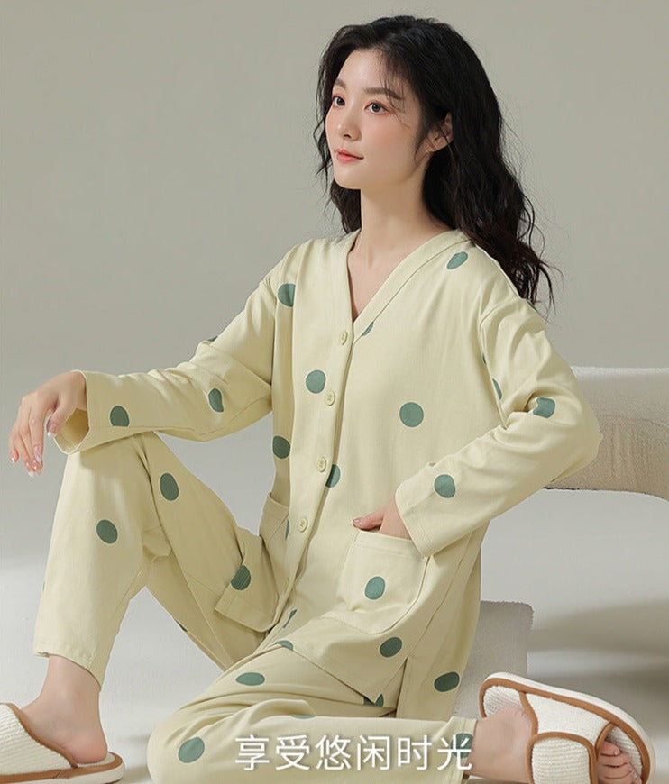 Simple Nightwear Women Loungewear Set