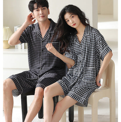 Checkered Couple PJs - Short Sleeve Matching Set