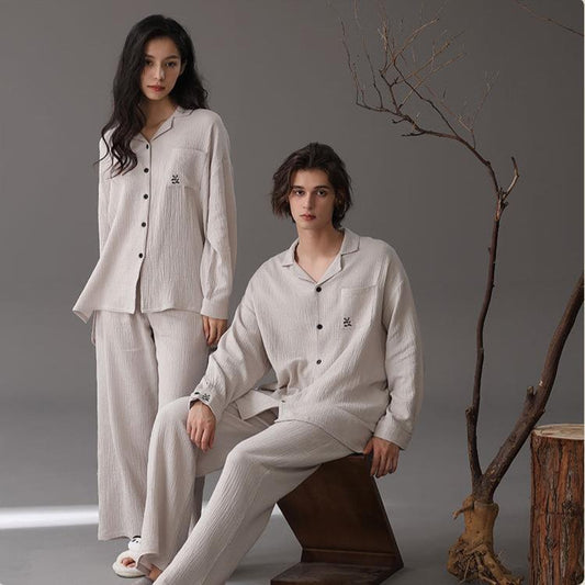 Modern Couples Pajamas Set - Double Layered A-Grade Cotton