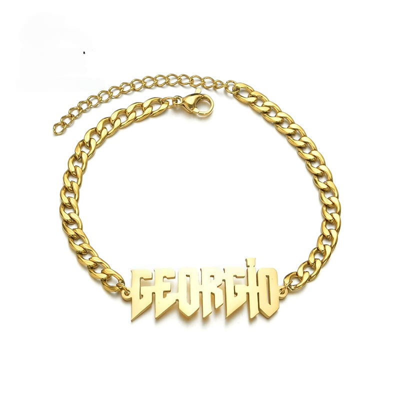 Personal Name Thick Chain Bracelet