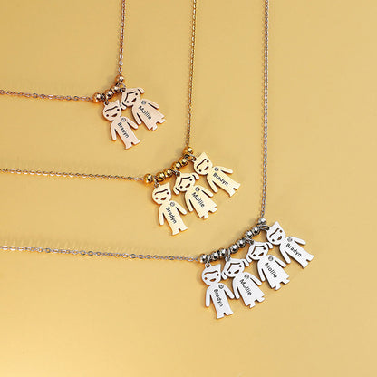 Family Name Charm Necklace for Mom