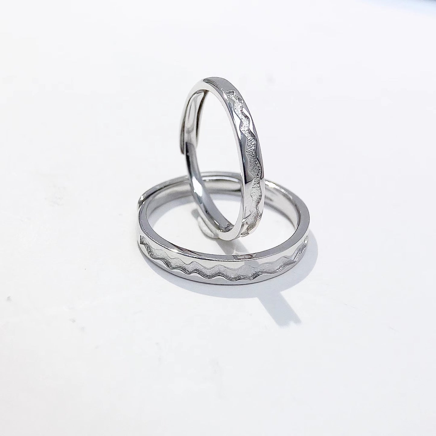 Matching Promise Rings for Couples Sterling Silver