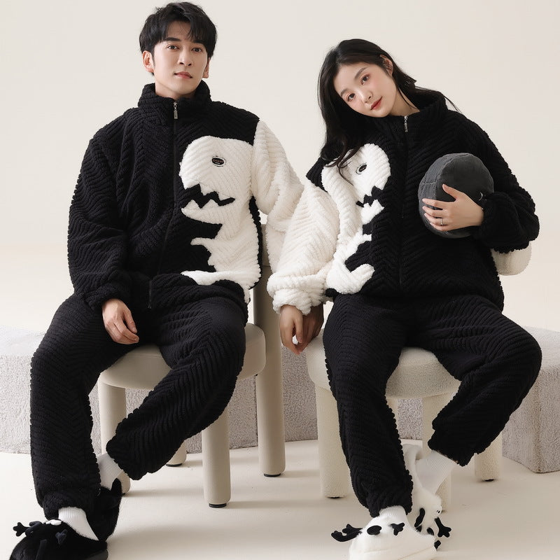 Couples Matching Comfy Winter Pajamas Set Flannel