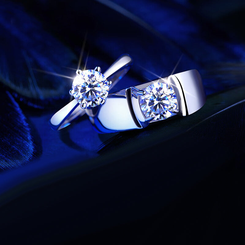 1 Carat Moissanite Diamond Rings for Men and Women Gullei.com